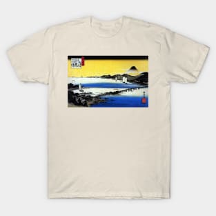 View of a long bridge across a lake T-Shirt